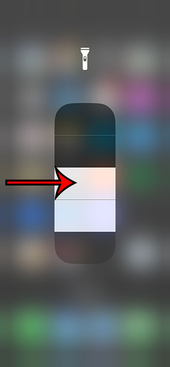 how to adjust flashlight brightness on iphone 13